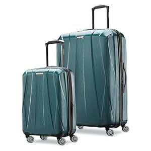 Samsonite Centric 2 Hardside Expandable Luggage with Spinners, Emerald Green, 2-Piece Set (20/28)