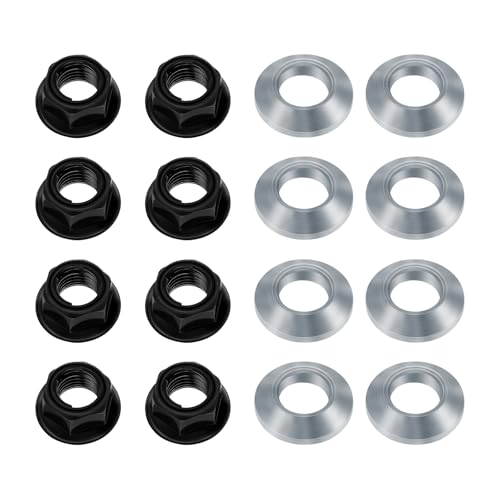 Image of 8pcs M10x1.25 Lug Nuts Flat Tapered for Yamaha Banshee 350 Raptor 350 Warrior 350 Grizzly 600 Raptor 660R for Honda ATC200X TRX250EX TRX400EX for Kawasaki Bayou 220 250 300 for Suzuki Kingquad