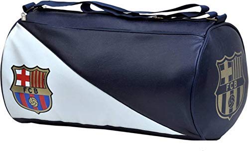 Trendy Leather Rite Gym Bag, Sport Bag, Travel Bag (Navy Blue) (17x10x10 Inch)