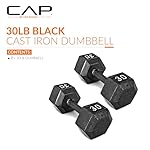 CAP Barbell Cast Iron Hex Dumbbell | Multiple Options - Image 2