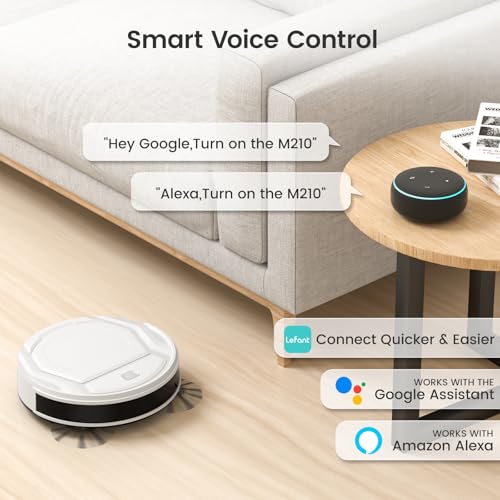 Image of Lefant M210 Pro Robot Vacuum with 2200 Pa Powerful Suction, 6 Cleaning Modes, 120 Mins Runtime, Quiet, Self-Charging, Voice Control, Ideal for Pet Hair and Hard Floor, White