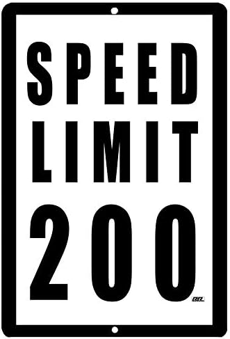 Rogue River Tactical Funny Mechanic Metal Tin Sign, 12x8 Inch, Wall Décor- Man Cave Bar Speed Limit 200 MPH