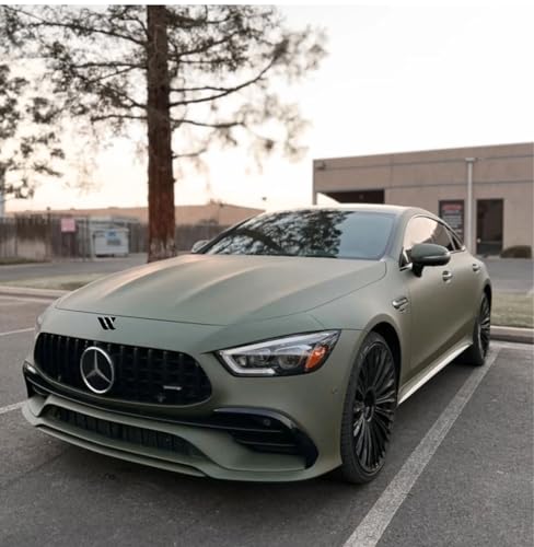 Image of WISDOM Matte Khaki Green Vinyl Car Wrap Air Release, Self Adhesive, Vehicle wrap Sheet for Automotive Bike DIY Exterior Interior Decoration (Khaki Green, 20 Inch X 12 Feet)