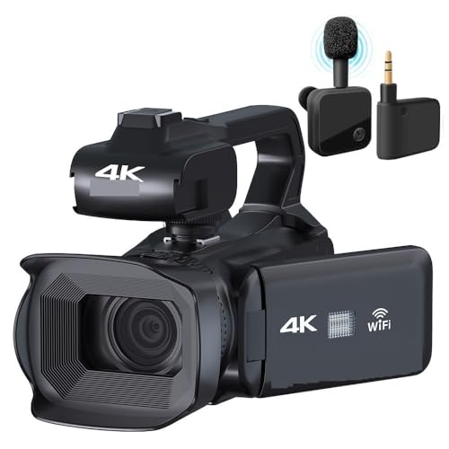 rfIJrfIJ 64MP Vlog Camcorder 4K HD Photography Video Camera Live Streaming 18X Zoom AF Digital Recorder Rotate Touch Screen 