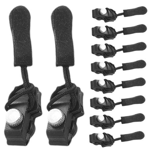 Juego de 10 tiradores de cremallera de repuesto, para equipaje, mochilas, chaquetas, carteras