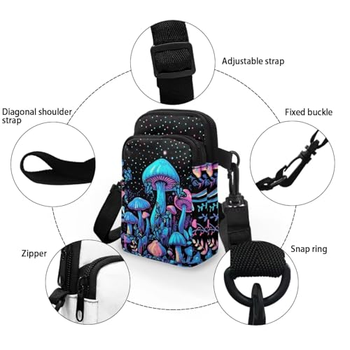 Men's 2 Layer Cross Body Bag Travel Passport Wallet Messenger Sling Bags4