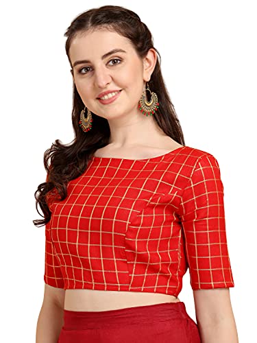 Image of OOMPH! Womens Jacquard Boat Neck Blouse (Checks)