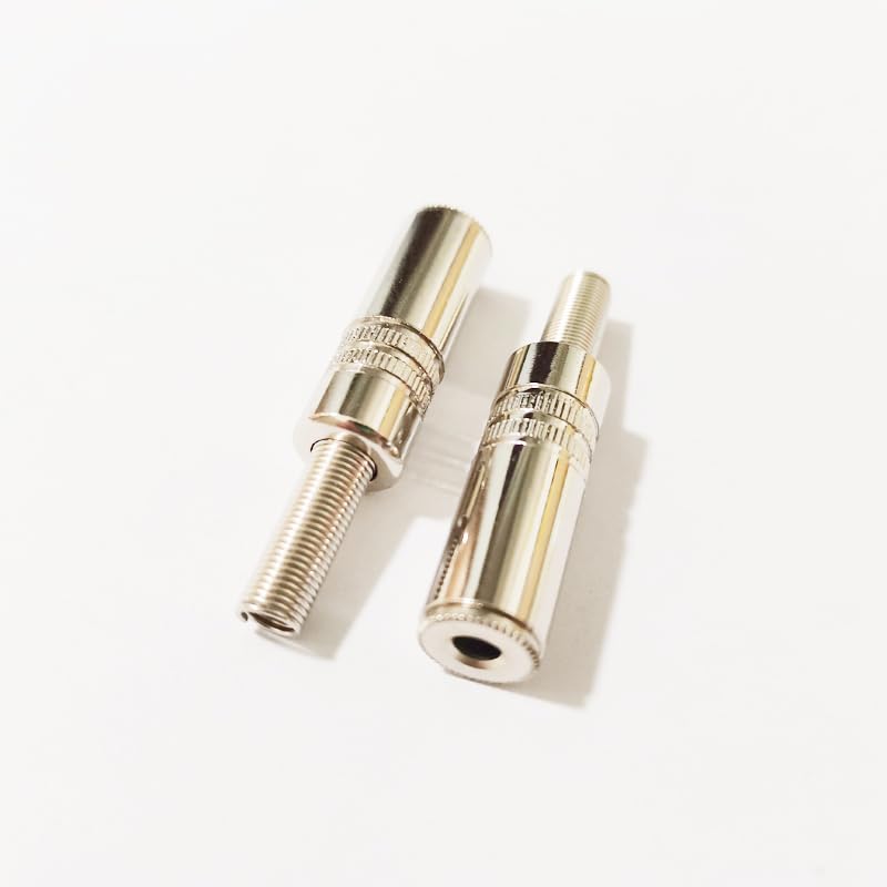 Wiring Connecting Terminals - NCHTEK Metal Shell 3.5mm Jack Stereo Audio Female Socket Connector for 3.5 Male Headphones Speaker Cable 100 pcs,