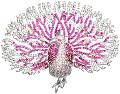 Peacock Screen Brooch Atmospheric Shiny Corsage Clothes Jacket Dress Pin Accessories image 5