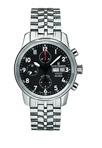 Revue Thommen Herren Armbanduhr Automatic Airspeed XLarge 40 mm Day & Date Window Armband Edelstahl 16051.6137