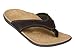 Spenco Men's Yumi Leather Sandal Sandal, Dark Brown, 11M Medium US