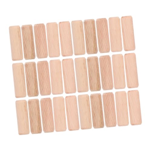 TOBBOMEY 300 Piezas Wooden Dowels para Manualidades Listones Ranurados de Madera Maciza Clavijas Naturales para Reparación de Muebles y Proyectos de Carpintería DIY
