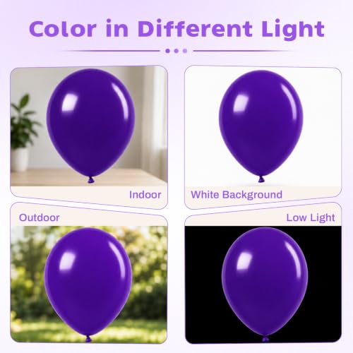 Image of Dark Purple Balloons, 12 Inch Royal Purple Latex Party Balloon
