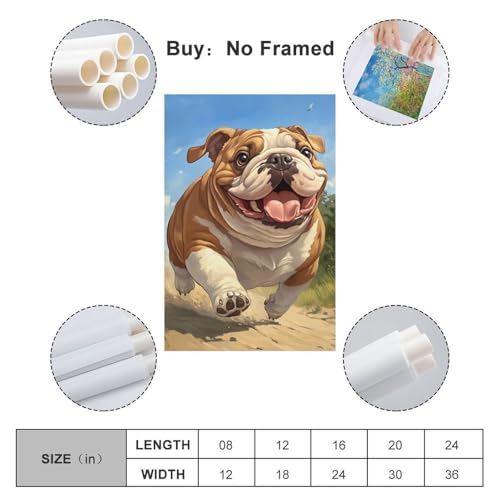 Cuadros modernos de bulldog para salon que transforman paredes vacias 2