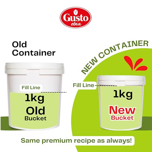 GUSTO ETNA Pistachio Cream, Sweet Nut Butter, Bulk Tub, Rich & Nutty filling for Knafeh Pistachio Chocolate Bars, Sweet Pistachios Spread, Pistachios Paste & more Product of Sicily, Italy, 2.2 LB (1