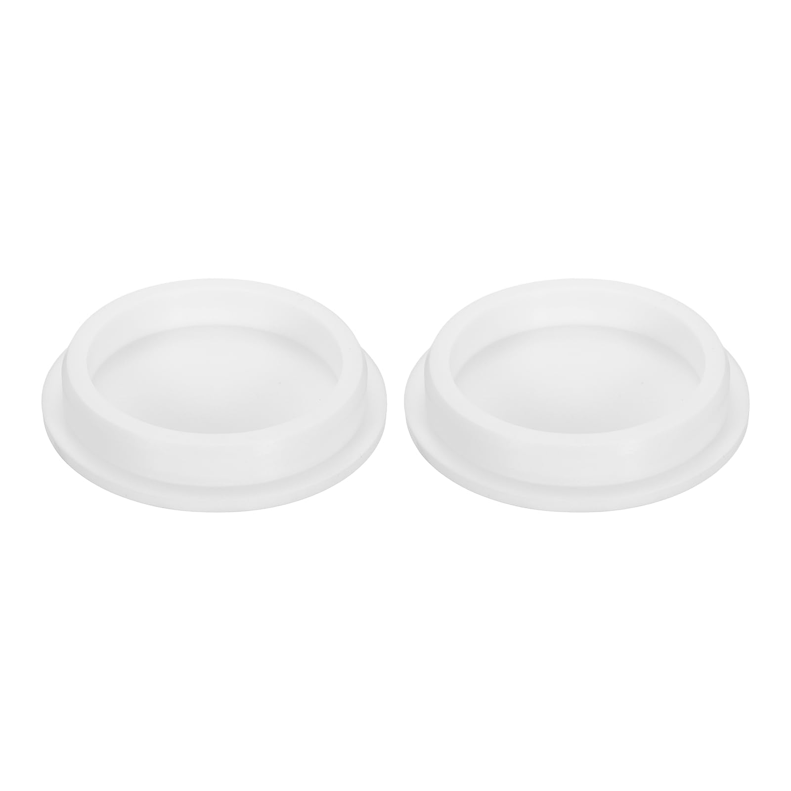 sourcing map 2 Pieces White Plug Holes, Waterproof Rubber Button Plug for 100mm / 3.9" Hole Bottles Pipes End Caps Round Sealing Plugs Flexible Rubber Stoppers