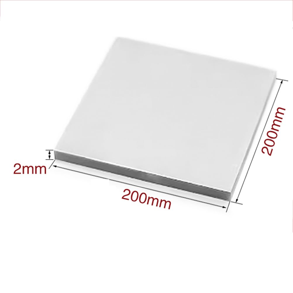 Chapa Acero Inoxidable para Aplicaciones Industriales y Creativas,200mmx200mmx2mm(1pcs)