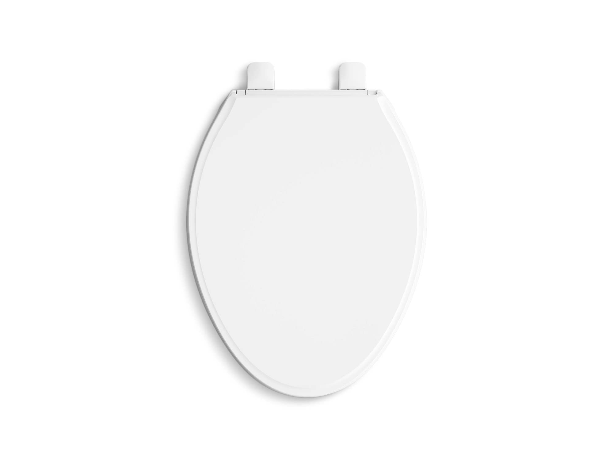 KOHLER 242950 Figure ReadyLatch QuietClose elongated toilet seat, White