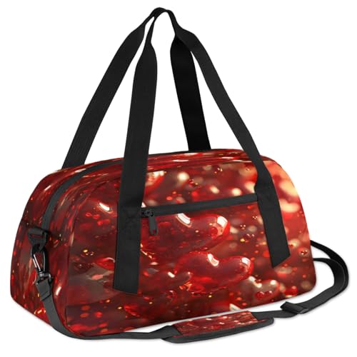 Valentine's Day Kids Duffle Bag Boys Girls Small Sport Dance Gym Bag for Overnight Travel Weekender Carry On3