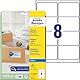 AVERY Zweckform J8165-25 Versandetiketten/Versandaufkleber (200 Etiketten, 99,1x67,7mm auf A4, bedruckbar, selbstklebend, für Inkjet-Drucker, für DIN B4/C4 Umschläge) 25 Blatt, weiß