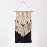 Mokof Boho Macrame Wall Decor, Small Macrame Wall Hanging for Bohemian Home Bedroom Living Room Deco