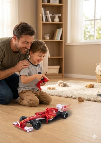Image of 1:12 Scale Remote Control F1 Racing Vehicle - Large RC Formula Racer for Kids and Adults, 2.4GHz High Speed Electric Toy with Rechargeable Battery, Red Machine Gift for Boys Ages 3-12