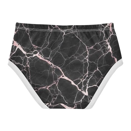 Black Marble Texture Veins White Girls Underwear Toddler 2t Cotton Panties for Girl Designer Briefs Underpants2
