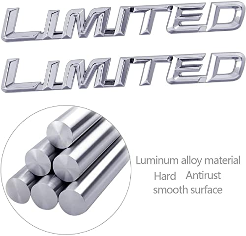 Image of 2X Limited Decal Badge Emblem Sticker Fender Side Door Rear Tailgate Nameplate Fit for Universal Car Truck (Chrome)