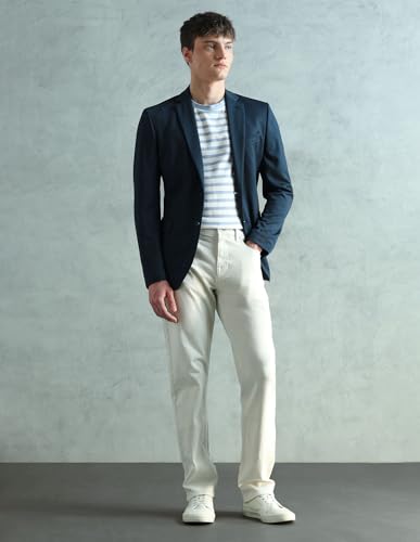 Image of Arrow Men's Zero Calorie Slim Fit Textured Blazer
