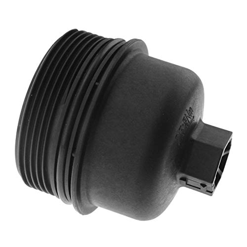 Create idea Tapa de filtro de aceite 3M5Q-6737-AA/1103.L7/1303477 Compatible con Berlingo C2 C3 C4 C5 C8 MK4 MK7 1007 206 207 307 308 407 Cubierta de filtro de aceite de motor de coche ABS Negro