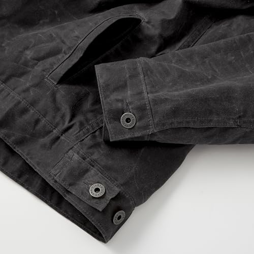 Image of Huckberry Flint and Tinder Men's Flannel-Lined Waxed Trucker Jacket