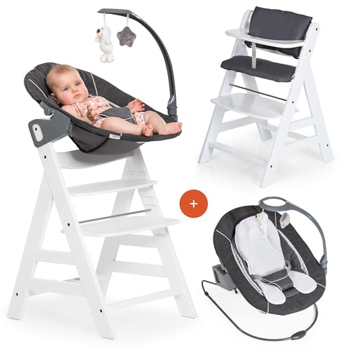 hauck Alpha+ Newborn Set Deluxe - Baby Holz Hochstuhl ab Geburt...