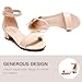 Dufannie Blush Pink Heels Formal Shoes for Girls Fashion Fancy Princess Shoes Teenage Homecoming Party Shoes for Church Easter Cute Summer Sandals for Little Big Kids Toddler(3603Pink 3)
