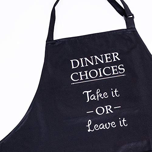 NA Funny Cooking Apron Men Women - Dinner Choices Professional Waterproof Apron Adjustable
