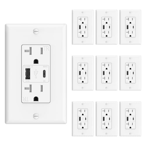 ThunderWay USB Charger Wall Outlet, USB Receptacle with Type A