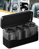 Coin Holder for Car Change Organizer Larger Capacity, Compatible with Coins of Different Size, Universal Storage Coin Money Dispenser Fit for Most Vehicle Truck Accessories Transparent Black