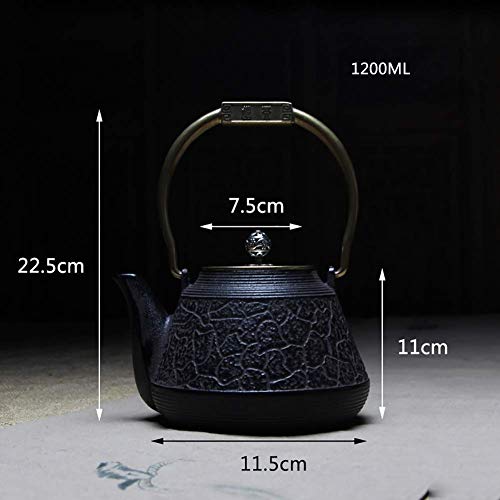 Con burbujas desmontables, tetera, tetera caliente, máquina de té perfecta, tetera retro, 1200 ml, juego de té para… - Imagen 3