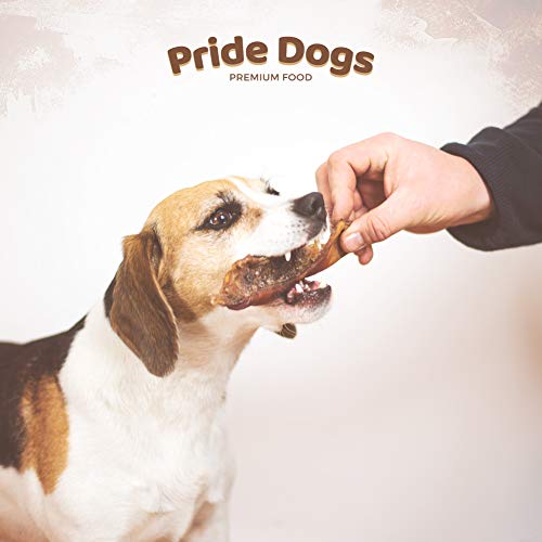Büffelkopfhaut 1000g der Premium Kausnack für Hunde von PrideDogs | 20 cm/Stück | 100% Deutsche Herstellung | geruchsneutraler Beutel