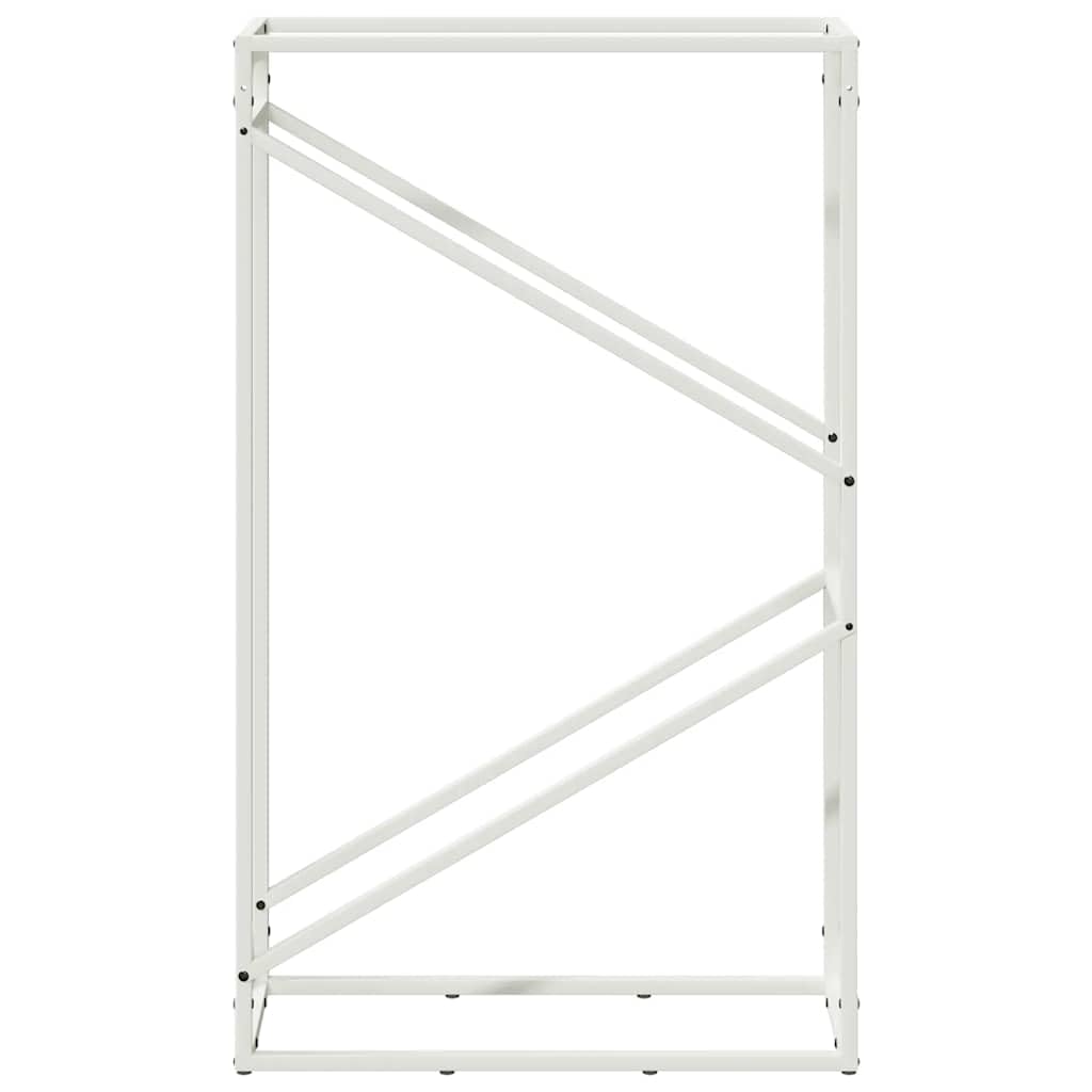 Estantería para leña blanca de acero laminado en frío, 60 x 25 x 100 cm, soporte para leña para interior, salón, terraza, almacenamiento de leña y troncos, resistente y ahorra espacio
