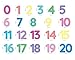 StikArt 3-inch Removable Peel & Stick Numbers 0-20 Wall Decals (Assorted Pastel Colors)