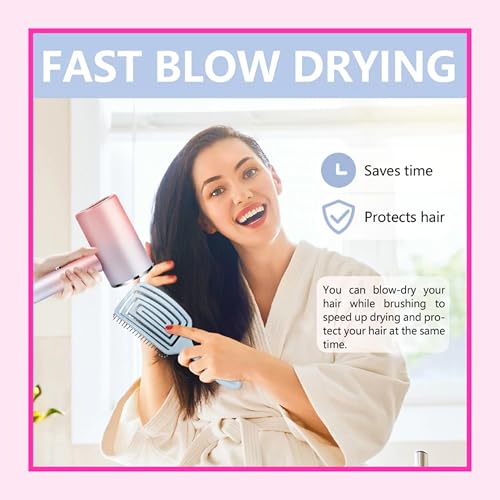 Image of Premium 3D Detangling Hair Brush for Women & Men- Anti Hair Fall Comb for Curly, Wavy & Straight Hair | Hair Straightening Brush, Wet & Dry Styling Brush | Scalp Massager, Frizz Control & Tangle Free Grooming Brush
