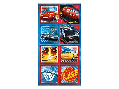 Regina Adesivo decorativo quadrado GDE r298 CARS 3 Pacote de 03 Unidades