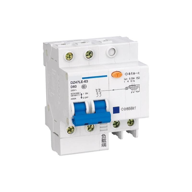 Disyuntor de fugas D60 2P de 30 mA que protege tu instalación contra accidentes