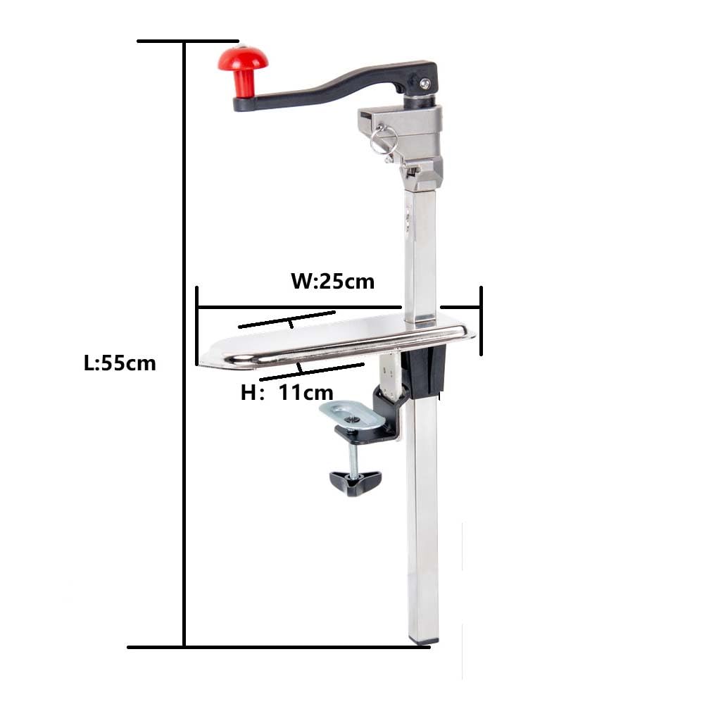 Apriscatole lungo 55 cm, apriscatole, base stabile, utensile da cucina per servizi di ristorazione, ristoranti, uso domestico