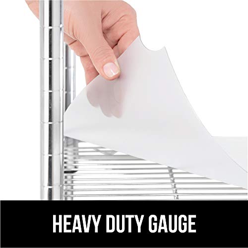 GORILLA GRIP Heavy Duty Premium 36 x 18 Inch Wire Shelf Liners, Set of 4, Value Pack, Waterproof, Plastic Liner for Wired Metal Rack Shelving and Cabinets Shelves, Kitchen, Garage, Clear Frosted