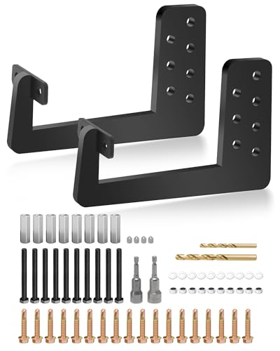 EXODIOS Heavy Duty RV Bumper Support Bracket RV Bumper Bracket Suitable for 4-4.5 Square Bumpers Bumper Reinforcement Kit Includes Mounting Drill Bit Screws and Self-Tapping Screws
