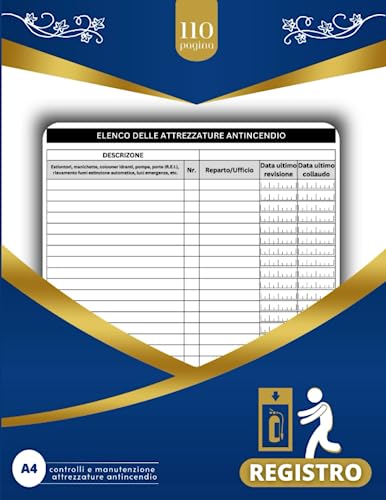  Registro controlli e manutenzione attrezzature antincendio: Semplice e facile da riempire