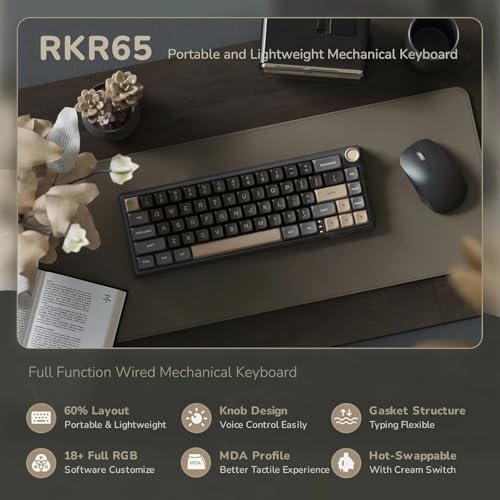 Image of RK ROYAL KLUDGE Keyboard (Phantom, Brown Switch, Wired, Wired)
