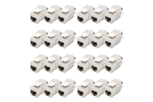 DIGITUS Keystone-Modul Cat 6A 24 Stück Geschirmt 500 MHz 10Base-T