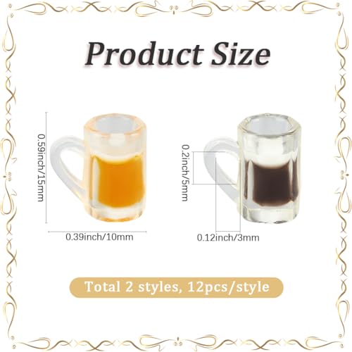 Mini breloques pour bière légères avec anses pour colliers et bracelets